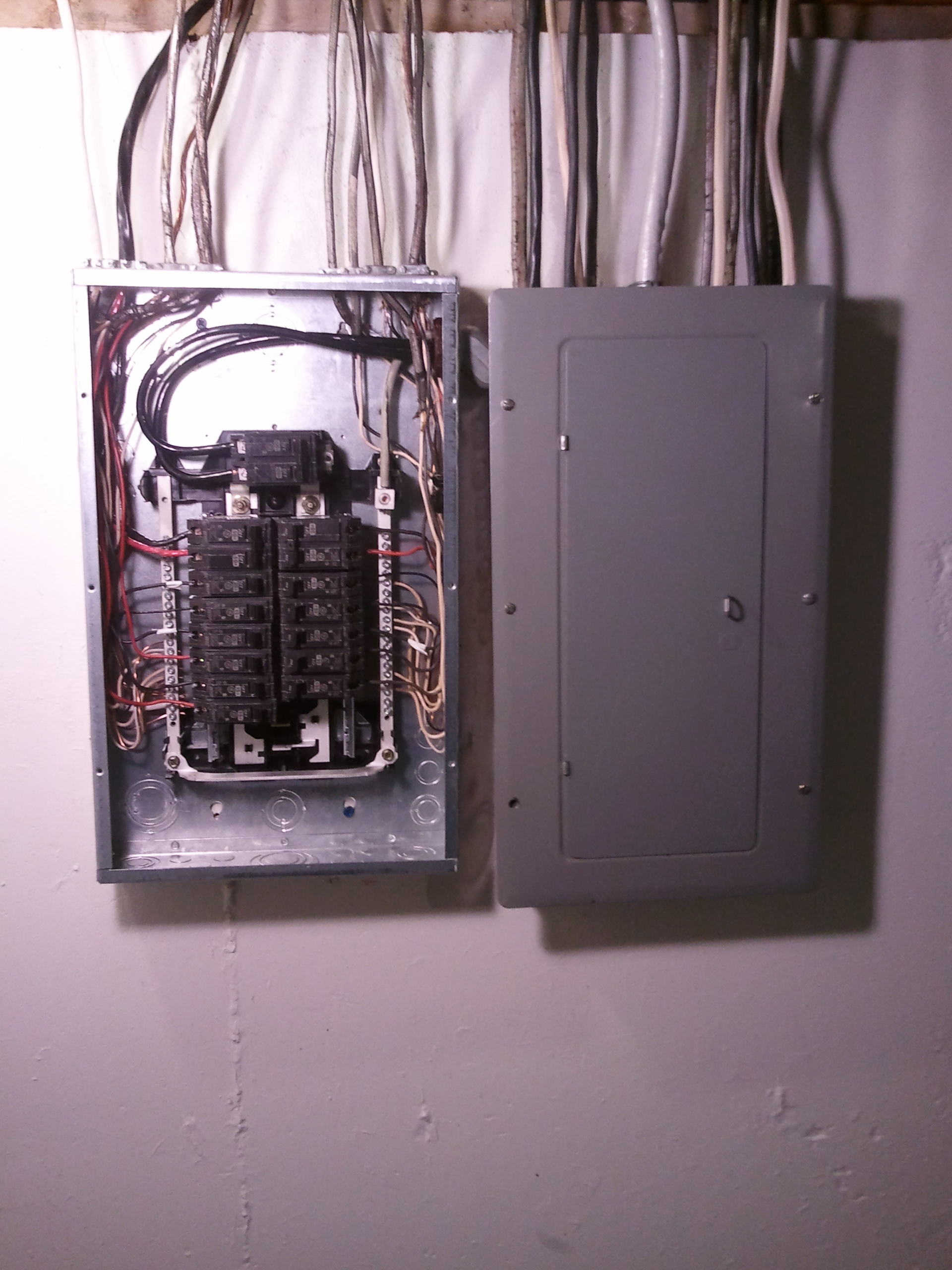 Residential electrical service panel and subpanel